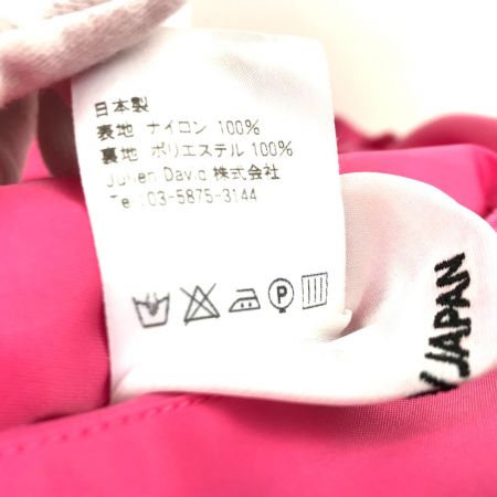  julien David ジュリアン・デイビッド コーチジャケット ボタン ナイロン メンズ サイズS ピンク