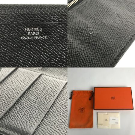  HERMES エルメス ベアンスフレ ヴォー・エプソン □R刻印 2014年製 二つ折り財布 ブラック