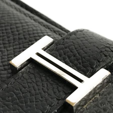  HERMES エルメス ベアンスフレ ヴォー・エプソン □R刻印 2014年製 二つ折り財布 ブラック