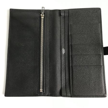  HERMES エルメス ベアンスフレ ヴォー・エプソン □R刻印 2014年製 二つ折り財布 ブラック