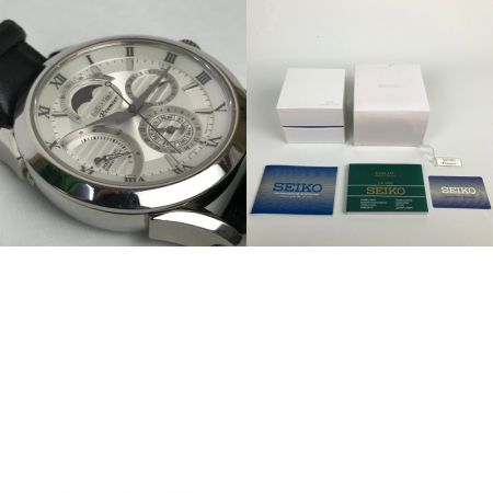  SEIKO セイコー キネティック ムーンフェイズ オートクォーツ 5D88-0AA0