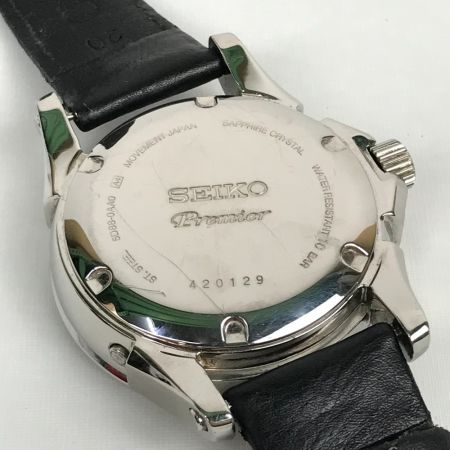 SEIKO セイコー キネティック ムーンフェイズ オートクォーツ 5D88-0AA0