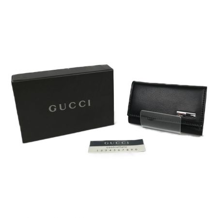  GUCCI グッチ 6連キーケース  レザー 箱付 0332149 ブラック