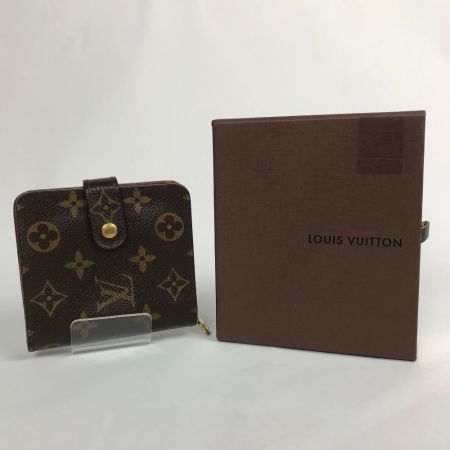  LOUIS VUITTON ルイヴィトン モノグラム コンパクトジップ 2つ折り財布  M61667