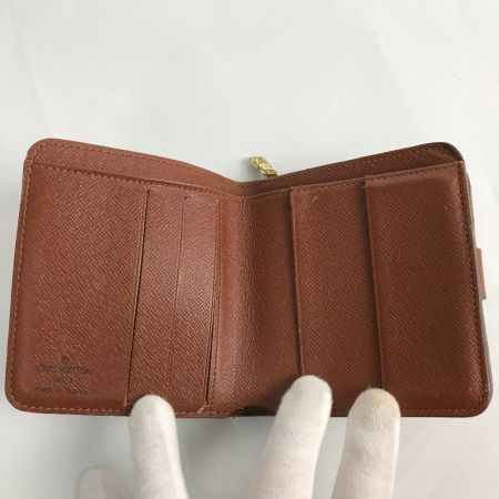  LOUIS VUITTON ルイヴィトン モノグラム コンパクトジップ 2つ折り財布  M61667