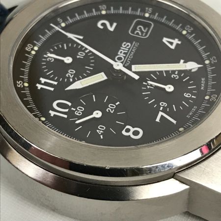  ORIS オリス ビッグクラウン 自動巻き メンズ腕時計 クロノグラフ ブラック 7511