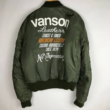  VANSON バンソン ライディングジャケット サイズL プロテクター欠品 VS578-W1501 オリーブ