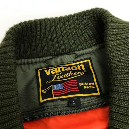  VANSON バンソン ライディングジャケット サイズL プロテクター欠品 VS578-W1501 オリーブ