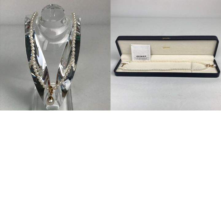 田崎真珠 ネックレス K18 ダイヤ0.01ct パール 真珠 - 中古 - なんでも