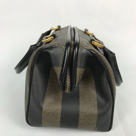  FENDI フェンディ ペカン柄 ミニボストンバッグ ハンドバッグ ブラウン