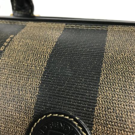  FENDI フェンディ ペカン柄 ミニボストンバッグ ハンドバッグ ブラウン