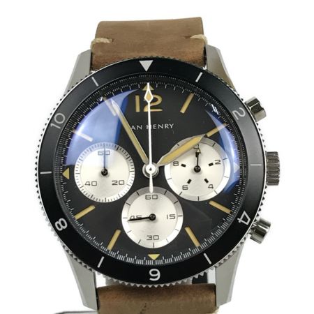  DAN HENRY ダン ヘンリー パイロットクロノグラフ ケース 替えベルト付き 1082/1963 1963