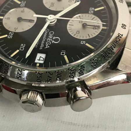  OMEGA オメガ スピードマスター デイト 自動巻き SS ブラック メンズ腕時計 175 0043 375 0043