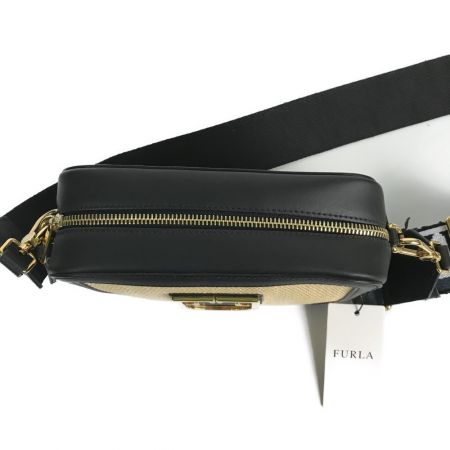  FURLA フルラ クロスボディバッグ Brava mini ショルダーバッグ  283370 ベージュ×ブラック