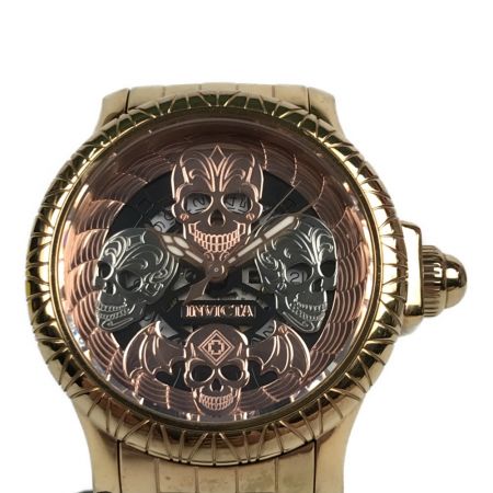  INVICTA インビクタ メンズ腕時計 クォーツ スカル ボーンコレクター 21749 ゴールド