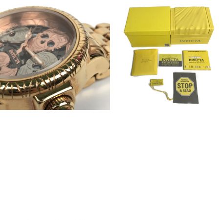  INVICTA インビクタ メンズ腕時計 クォーツ スカル ボーンコレクター 21749 ゴールド