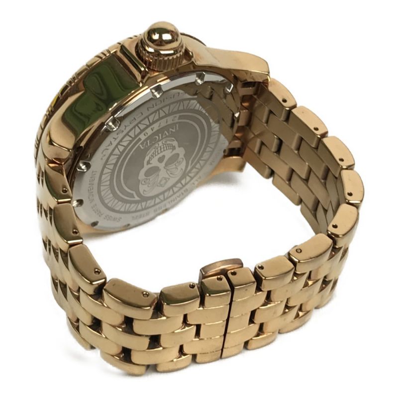 中古】 INVICTA インビクタ メンズ腕時計 クォーツ スカル ボーン