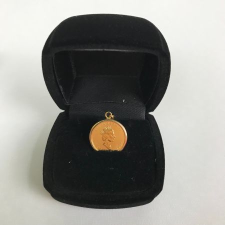   K24 コインネックレス K18 キャッチ カナダ エリザベス2世 1997 メイプルリーフ 1/10oz 総重量 3.8g