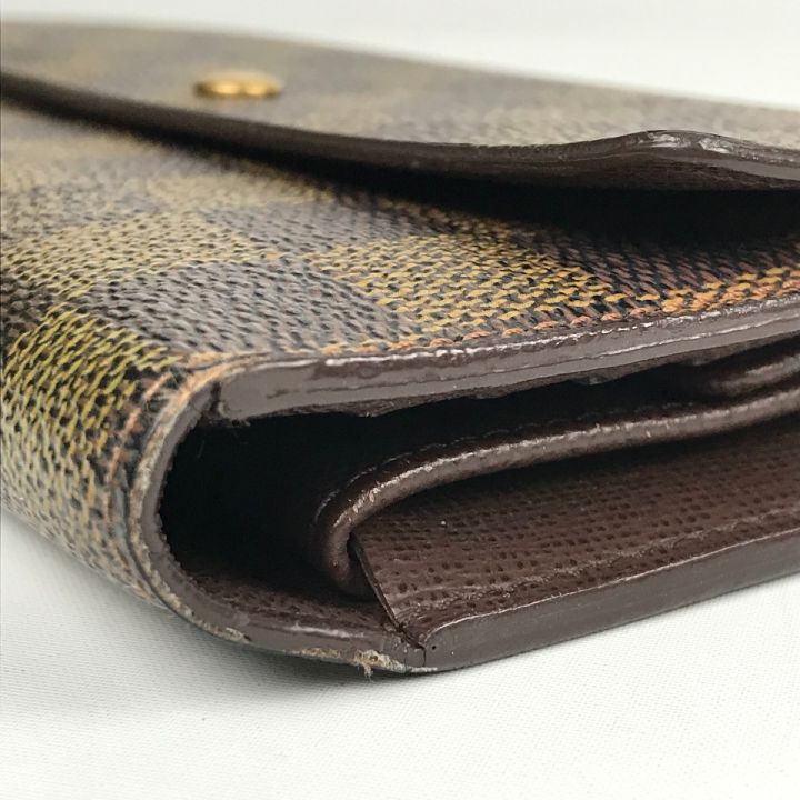 中古】 LOUIS VUITTON ルイヴィトン ダミエ ポルトフォイユ ...