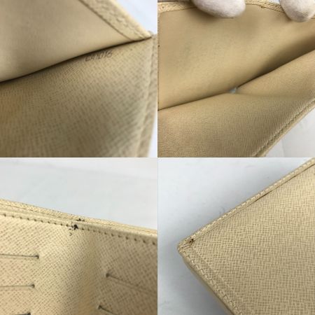  LOUIS VUITTON ルイヴィトン ダミエ アズール ポルトフォイユ・ジョイ 三つ折り財布 N60030 アイボリー