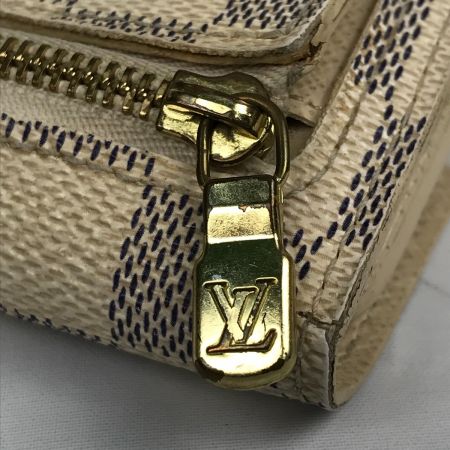  LOUIS VUITTON ルイヴィトン ダミエ アズール ポルトフォイユ・ジョイ 三つ折り財布 N60030 アイボリー