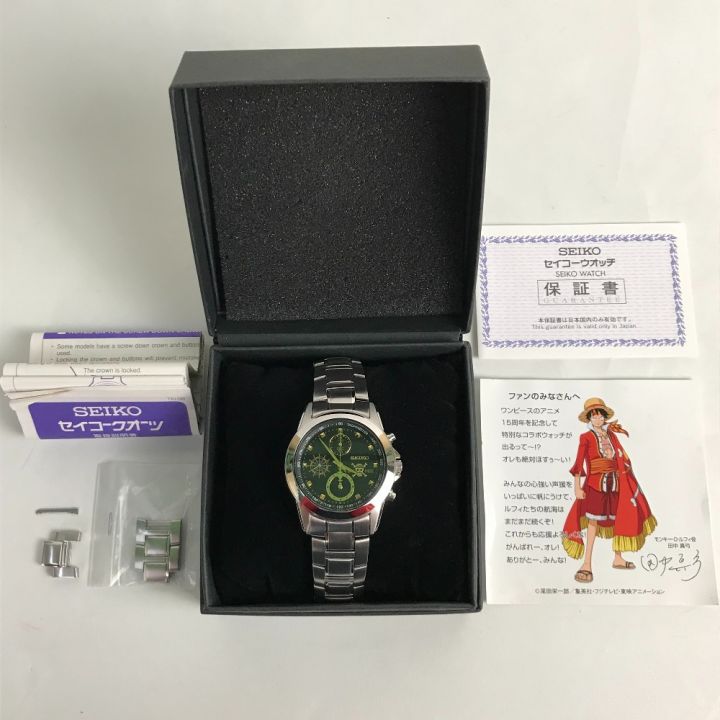 SEIKO×ONE PIECE セイコー ワンピース 15th コラボ クロノグラフ メンズ腕時計  7T92-HAS0｜中古｜なんでもリサイクルビッグバン