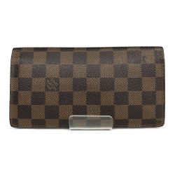 ■■ LOUIS VUITTON ルイヴィトン ダミエ ポルトフォイユ・ブラザ 二つ折り長財布  N60017 ブラウン TS1132 Bランク