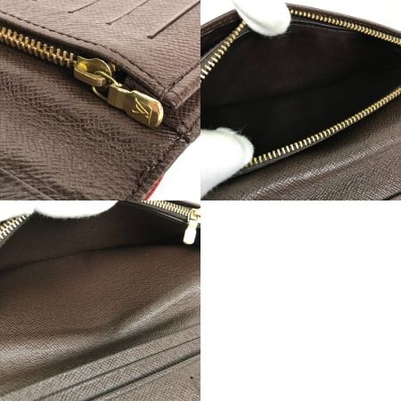  LOUIS VUITTON ルイヴィトン ダミエ ポルトフォイユ・ブラザ 二つ折り長財布  N60017 ブラウン TS1132