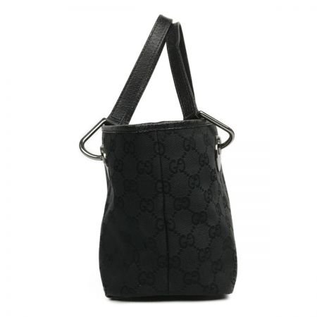 GUCCI グッチ GGキャンバス ミニトートバッグ 120844 ブラック Bランク