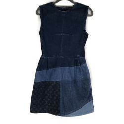 ■■ LOUIS VUITTON ルイヴィトン デニム ワンピース サイズ36 ブルー Bランク