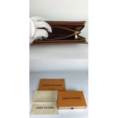  LOUIS VUITTON ルイヴィトン モノグラム ポルト モネ・ジップ ラウンドファスナー 長財布  M61727 ブラウン