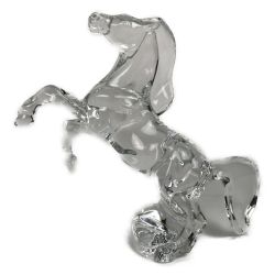 ■■ Baccarat バカラ いななく馬 置物 箱無し クリスタルガラス インテリア オブジェ Bランク