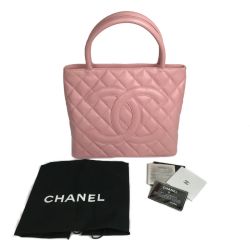 ■■ CHANEL シャネル マトラッセ 復刻トートバッグ レザー ココマーク 布袋 ギャランティカード付  1804 ピンク Bランク