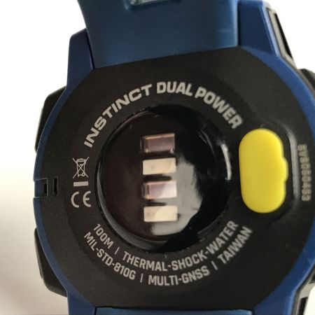  GARMIN タフネスGPSウォッチ INSTINCT DUAL POWER 箱・取説付 010-02293-35 ブルー
