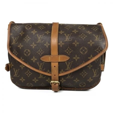  LOUIS VUITTON ルイヴィトン モノグラム ソミュール30 ショルダーバッグ M42256 ブラウン