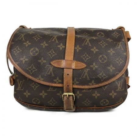  LOUIS VUITTON ルイヴィトン モノグラム ソミュール30 ショルダーバッグ M42256 ブラウン