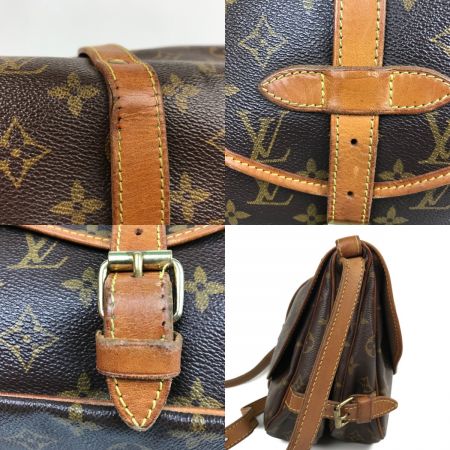  LOUIS VUITTON ルイヴィトン モノグラム ソミュール30 ショルダーバッグ M42256 ブラウン