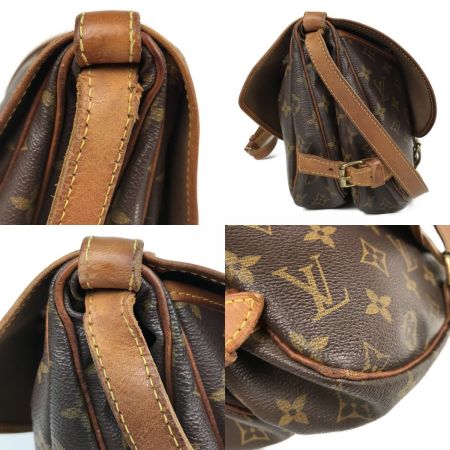  LOUIS VUITTON ルイヴィトン モノグラム ソミュール30 ショルダーバッグ M42256 ブラウン