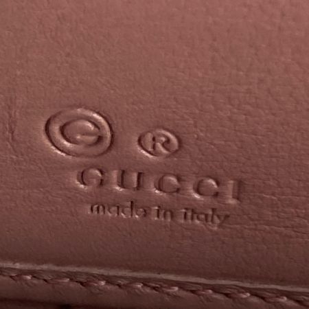  GUCCI グッチ マイクログッチシマレザー ラウンドファスナー財布 長財布 449391 くすみピンク