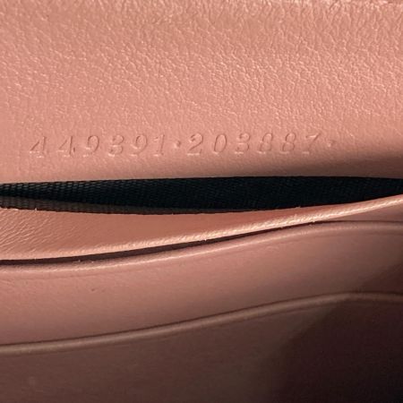  GUCCI グッチ マイクログッチシマレザー ラウンドファスナー財布 長財布 449391 くすみピンク