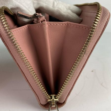  GUCCI グッチ マイクログッチシマレザー ラウンドファスナー財布 長財布 449391 くすみピンク