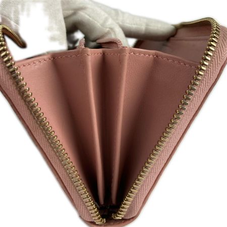  GUCCI グッチ マイクログッチシマレザー ラウンドファスナー財布 長財布 449391 くすみピンク