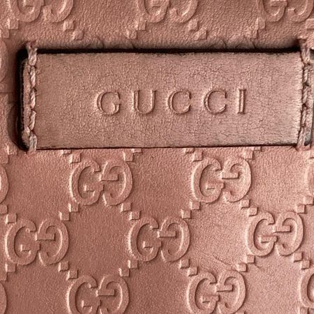  GUCCI グッチ マイクログッチシマレザー ラウンドファスナー財布 長財布 449391 くすみピンク