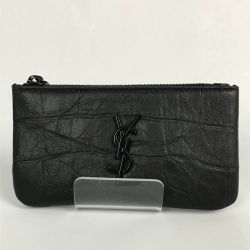 ■■ SAINT LAURENT(Yves Saint Laurent) サンローラン キーポーチ コインケース 485632 C9H0U ブラック Bランク