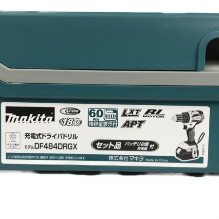  MAKITA マキタ 充電式ドライバドリル DF484DRGX 18V 6.0Ah ブルー