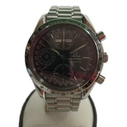 ■■ OMEGA オメガ スピードマスター トリプルカレンダー クロノグラフ ブルー 自動巻き メンズ腕時計 3521.80 Bランク