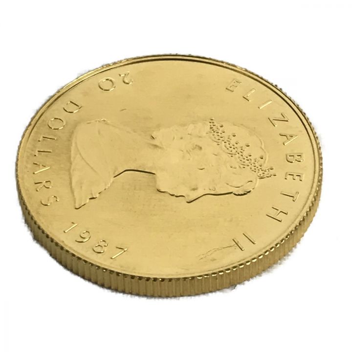 中古】 金貨 メイプルリーフ金貨 エリザベス カナダ 1987年 20ドル 1 