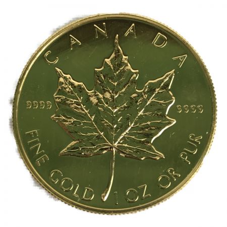 中古】 金貨 メイプルリーフ金貨 エリザベス カナダ 1988年 50ドル 1oz