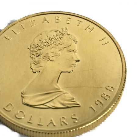  金貨 メイプルリーフ金貨 エリザベス カナダ 1988年 50ドル 1oz 31.1g 純金 K24 コイン 9999