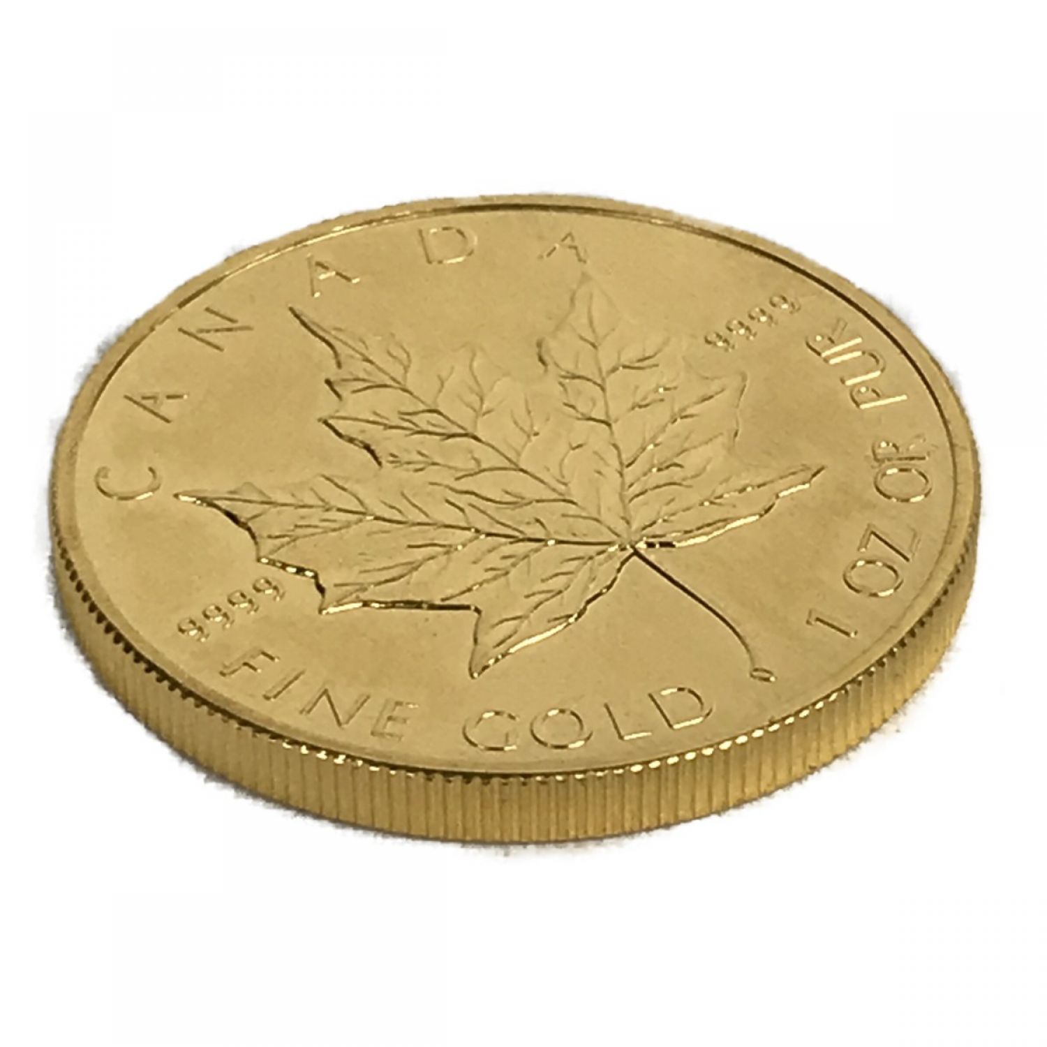 1988年 カナダ メイプルリーフ金貨 1/10oz 純金 K24 24金 5ドル金貨 FINE GOLD エリザベス女王2世 総量3.1g コイン  貨幣 ② - 貨幣